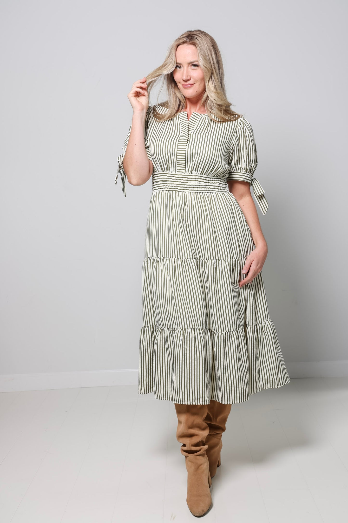 Striped Midi Dress