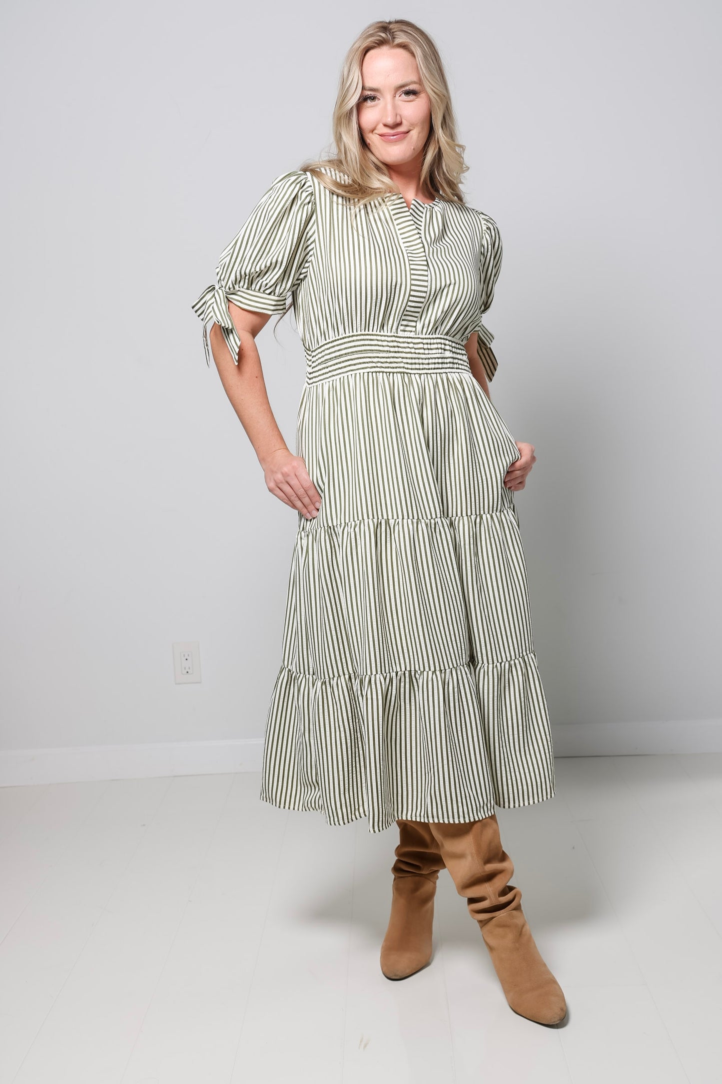 Striped Midi Dress