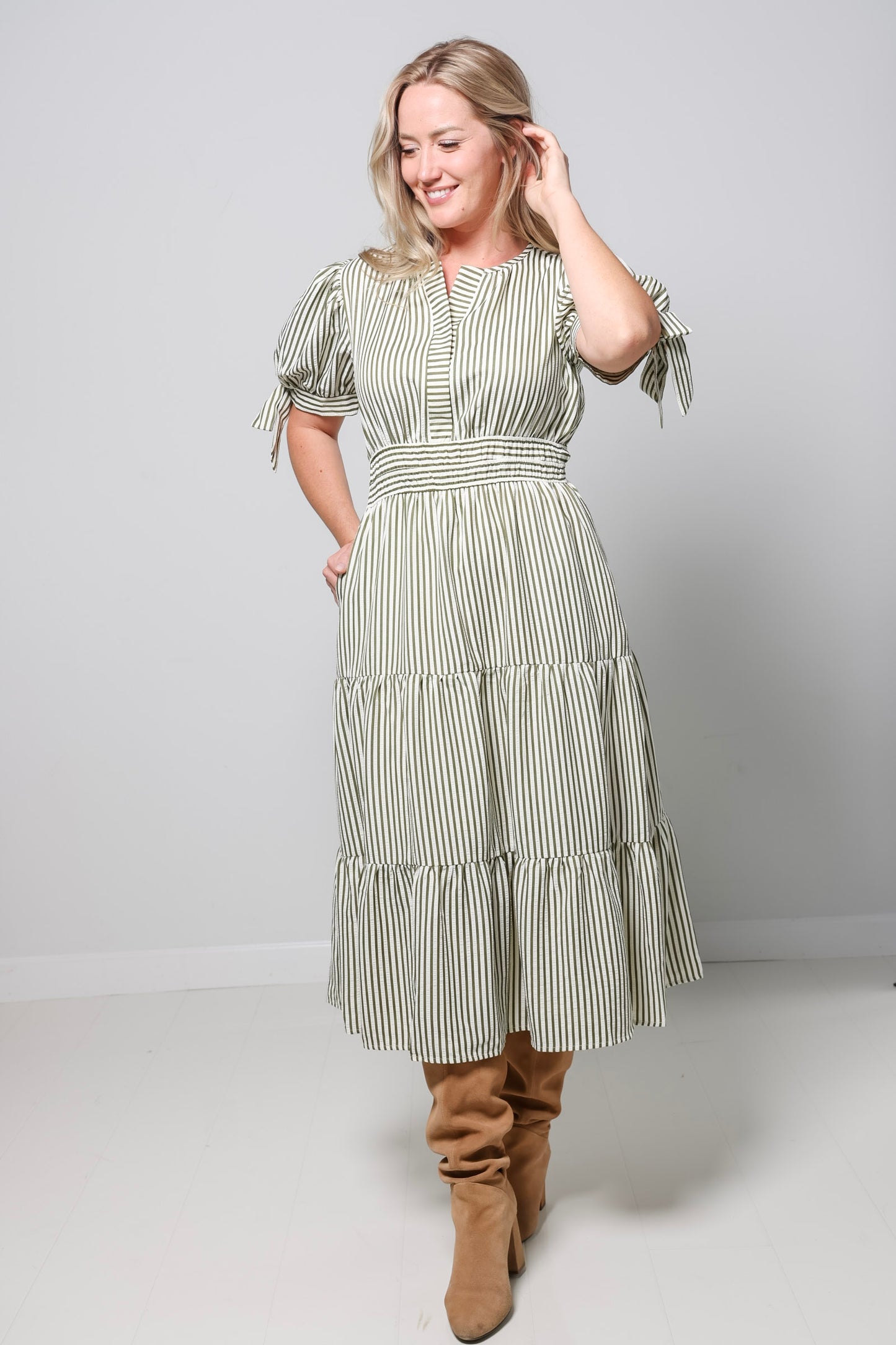 Striped Midi Dress