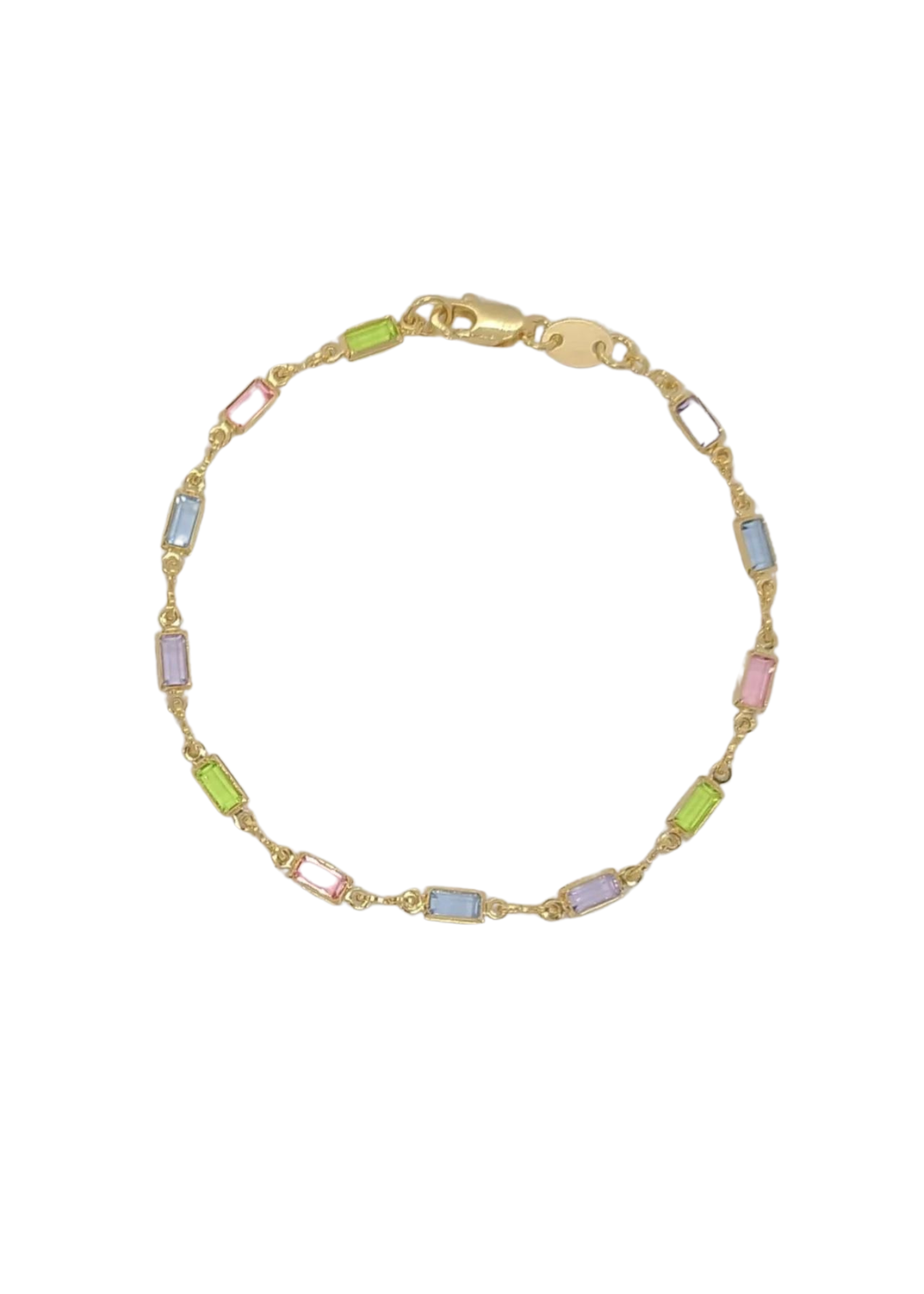 18K Multi Stone Bracelet-630 ACCESSORIES - BRACELET-FORMAL SOCIETY
