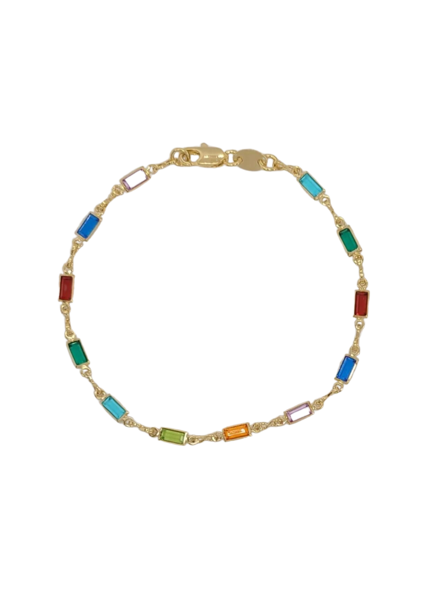18K Multi Stone Bracelet-630 ACCESSORIES - BRACELET-FORMAL SOCIETY