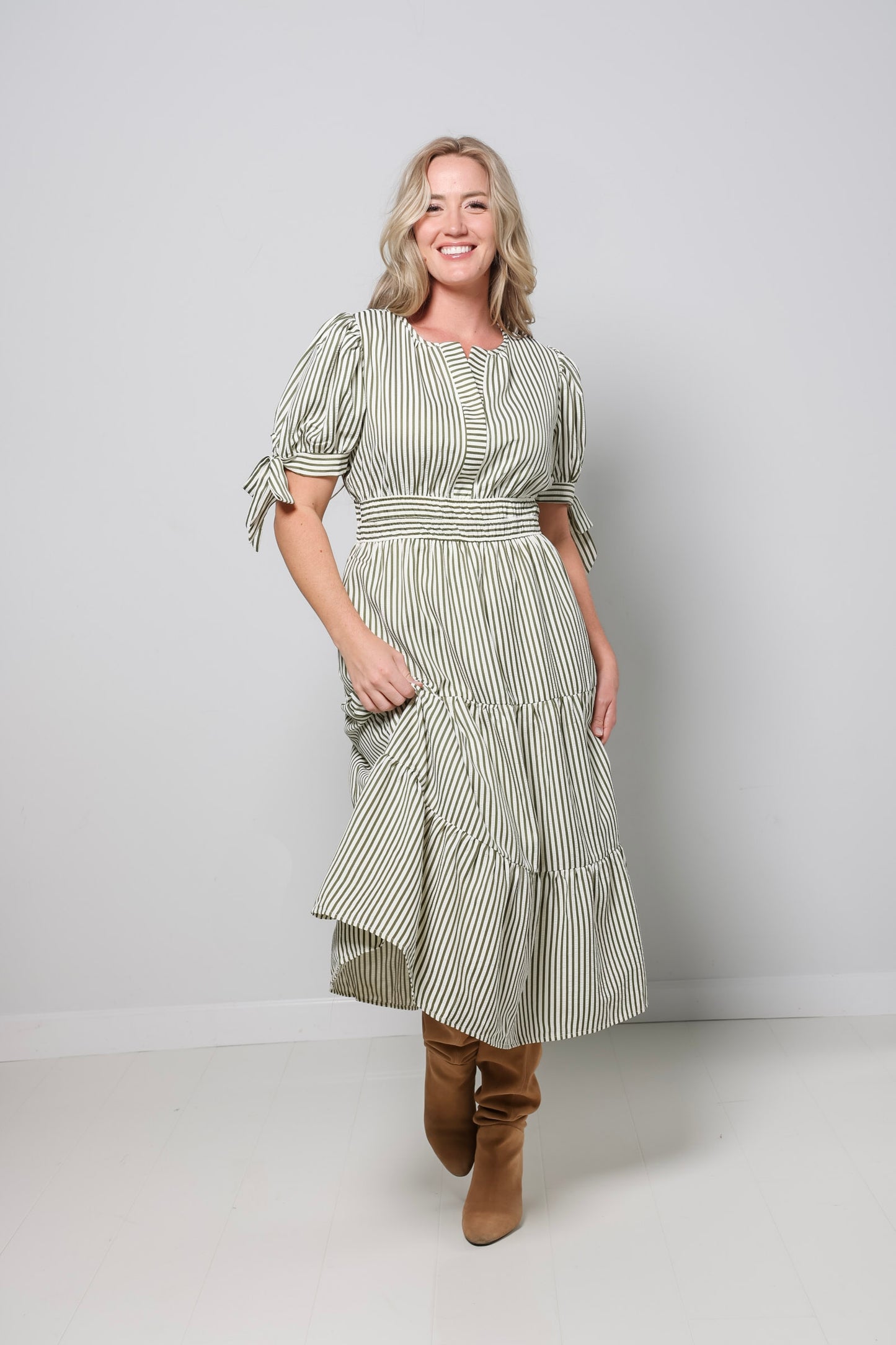 Striped Midi Dress