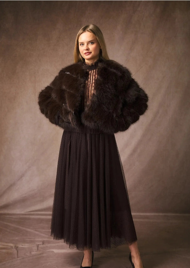 Copenhagen Faux Fur Cape Jacket