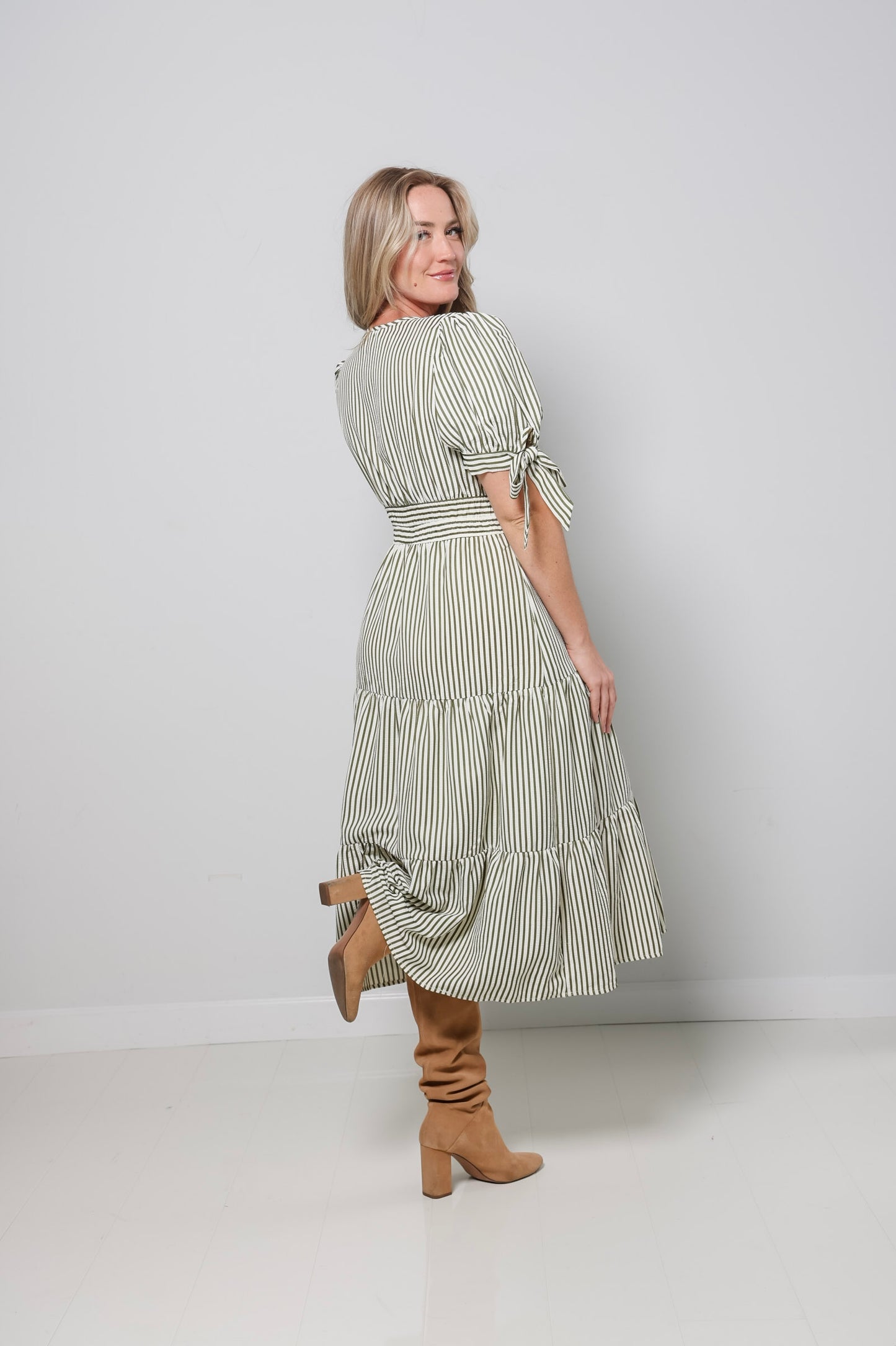 Striped Midi Dress