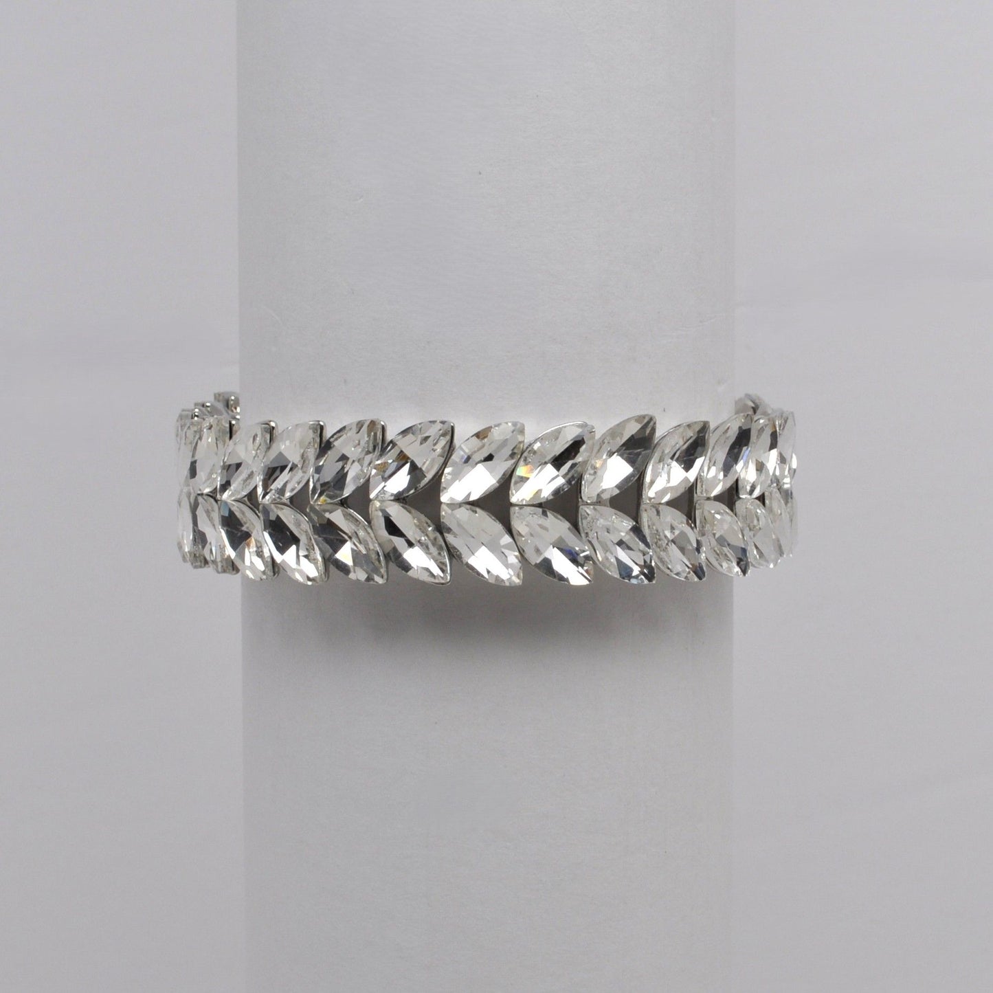 Stretch leaves Bracelet - Crystal