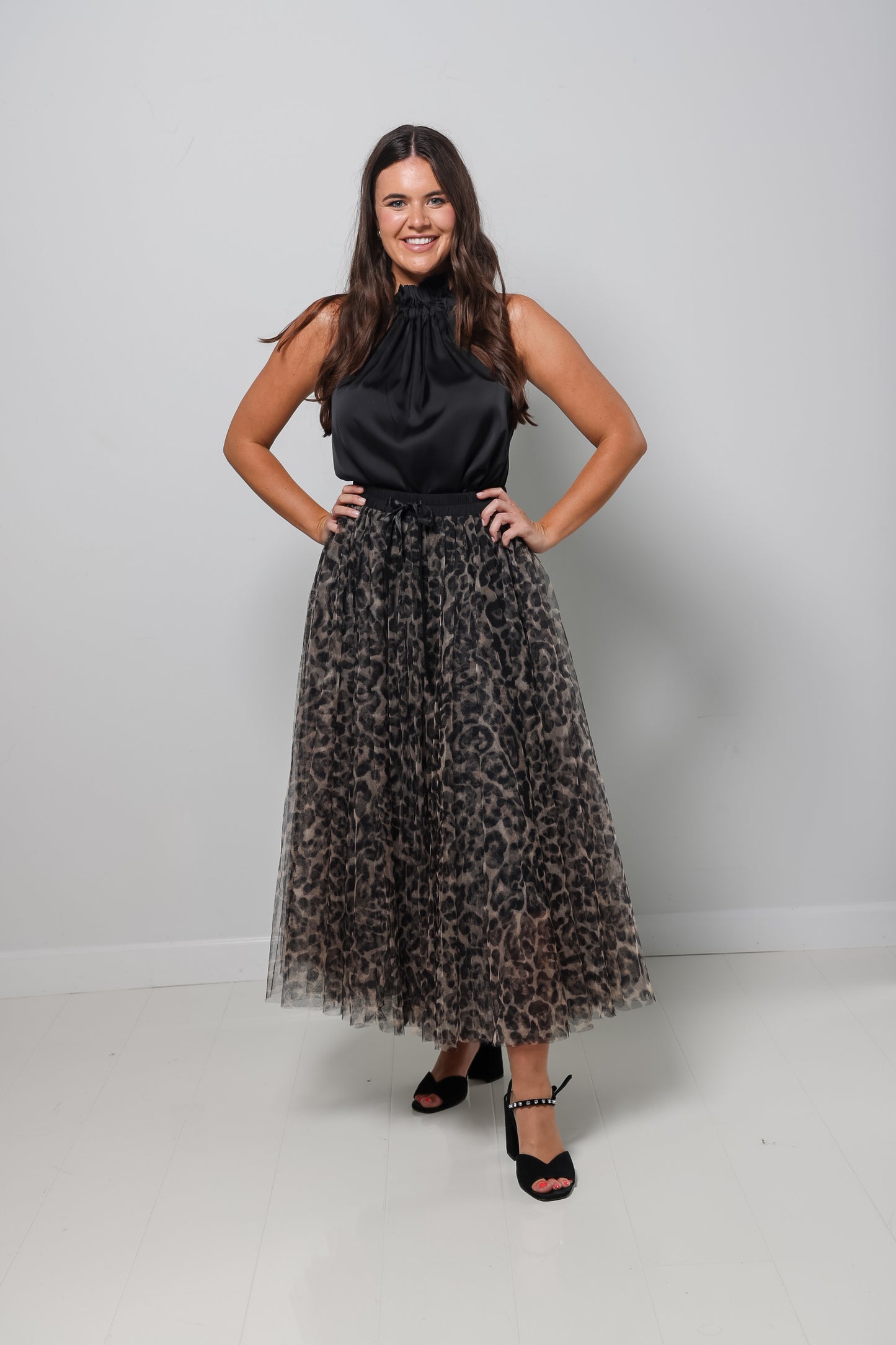 Tulle Leopard Print Skirt