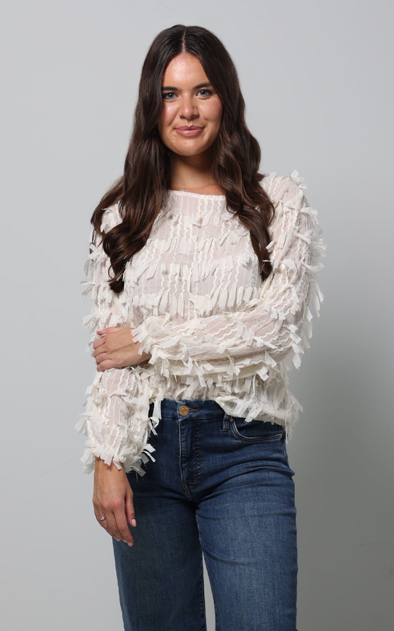 Textured Fringe Blouse