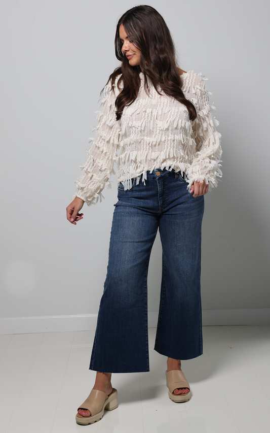 Textured Fringe Blouse