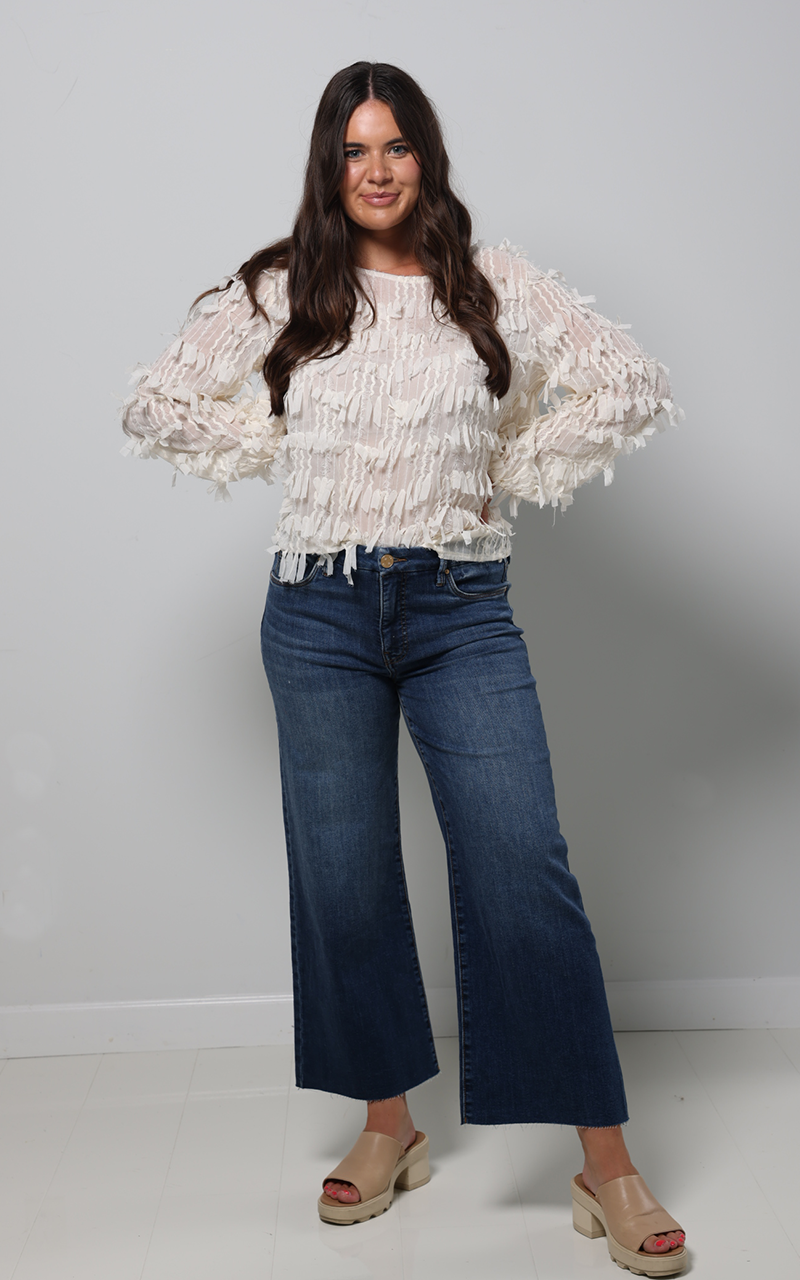 Textured Fringe Blouse