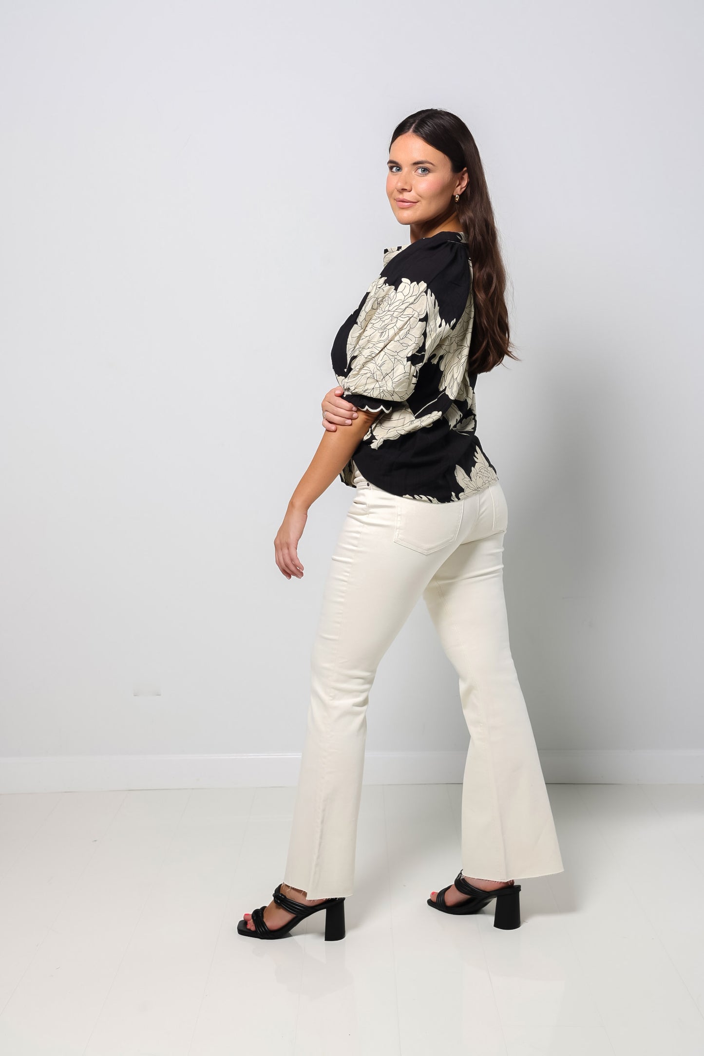 Peony Print Blouse