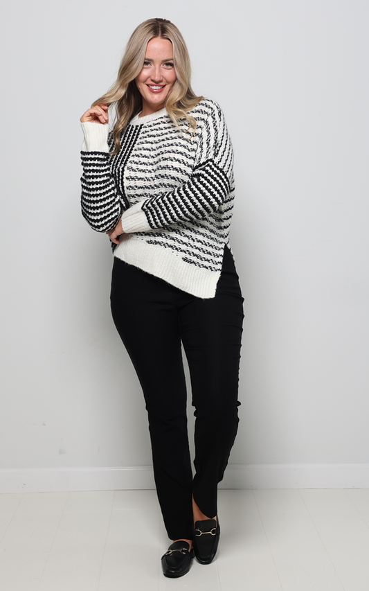 Monochrome Stripe Sweater