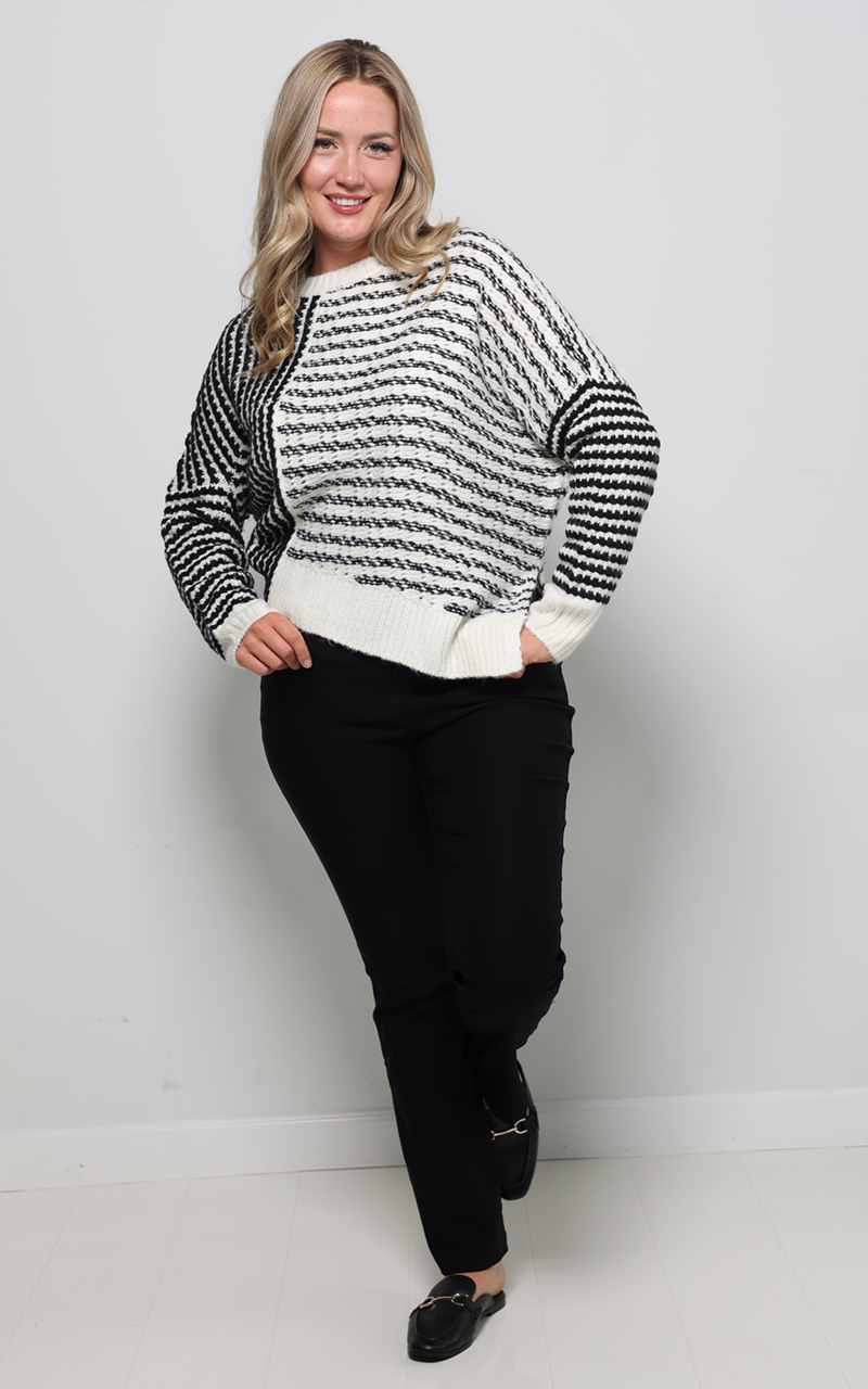 Monochrome Stripe Sweater
