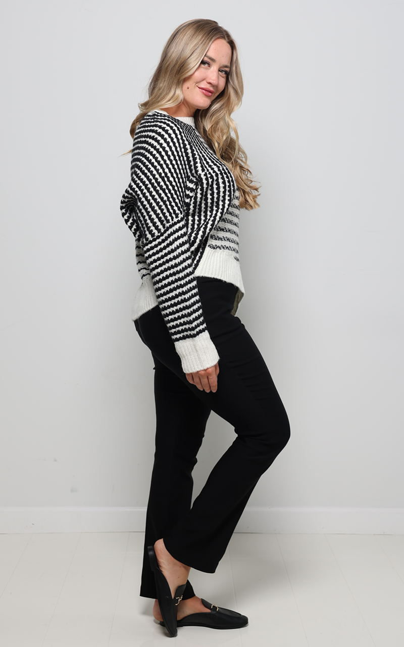 Monochrome Stripe Sweater
