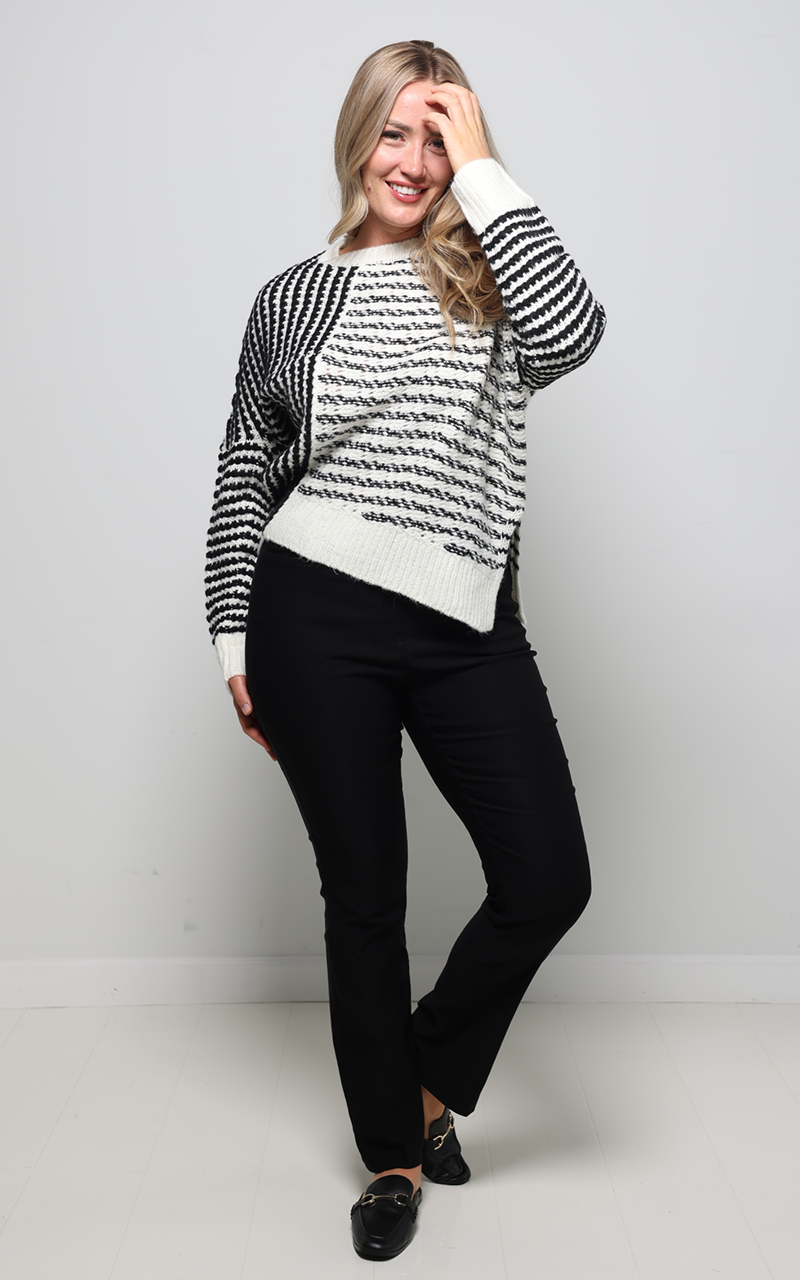 Monochrome Stripe Sweater