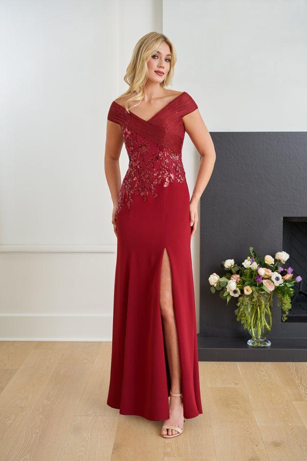 Alluring Stretch Crepe Fit and Flare Gown - K258056-999 FORMAL - MOB-FORMAL SOCIETY
