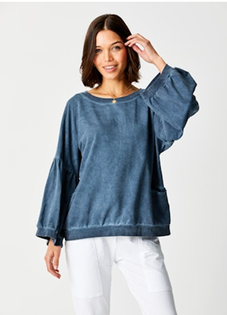 Bea Bubble Sleeve Sweatshirt-330 RTW TOP - SWEATSHIRT-FORMAL SOCIETY