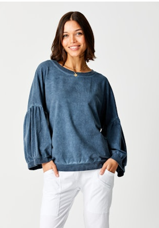 Bea Bubble Sleeve Sweatshirt-330 RTW TOP - SWEATSHIRT-FORMAL SOCIETY