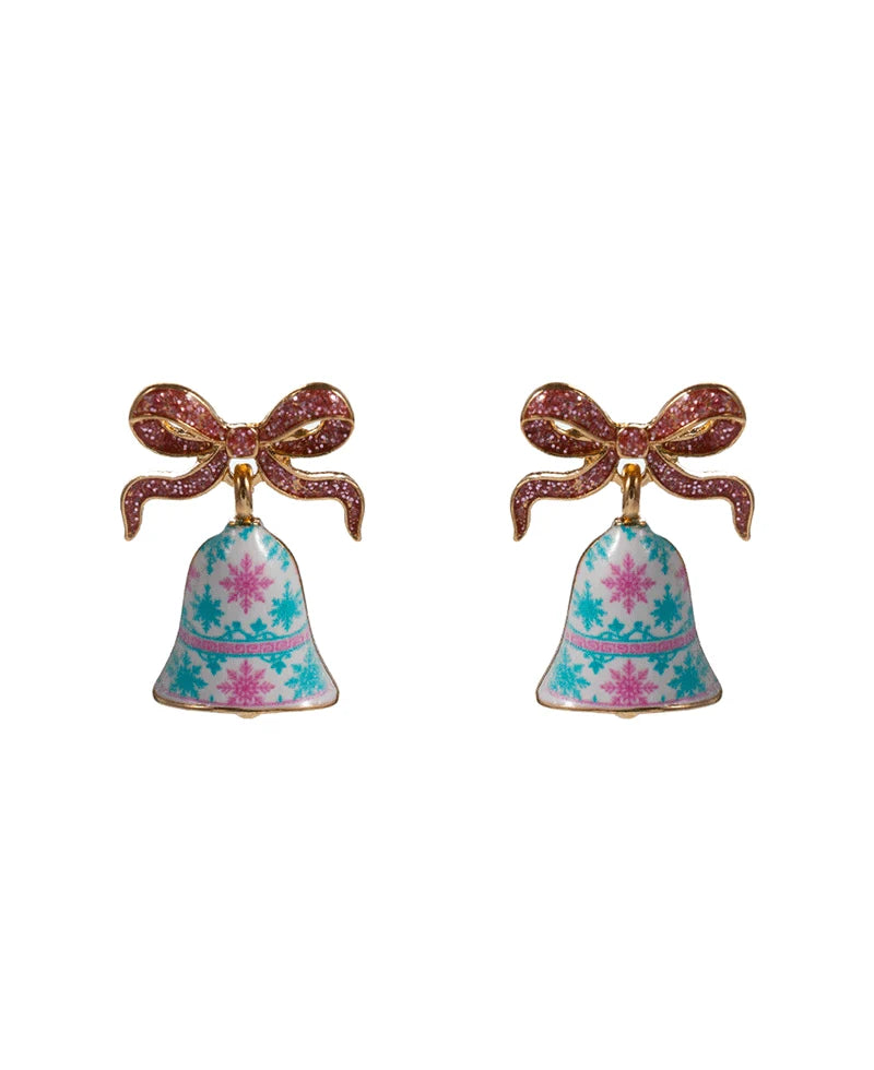 Christmas Bell Enamel Earrings
