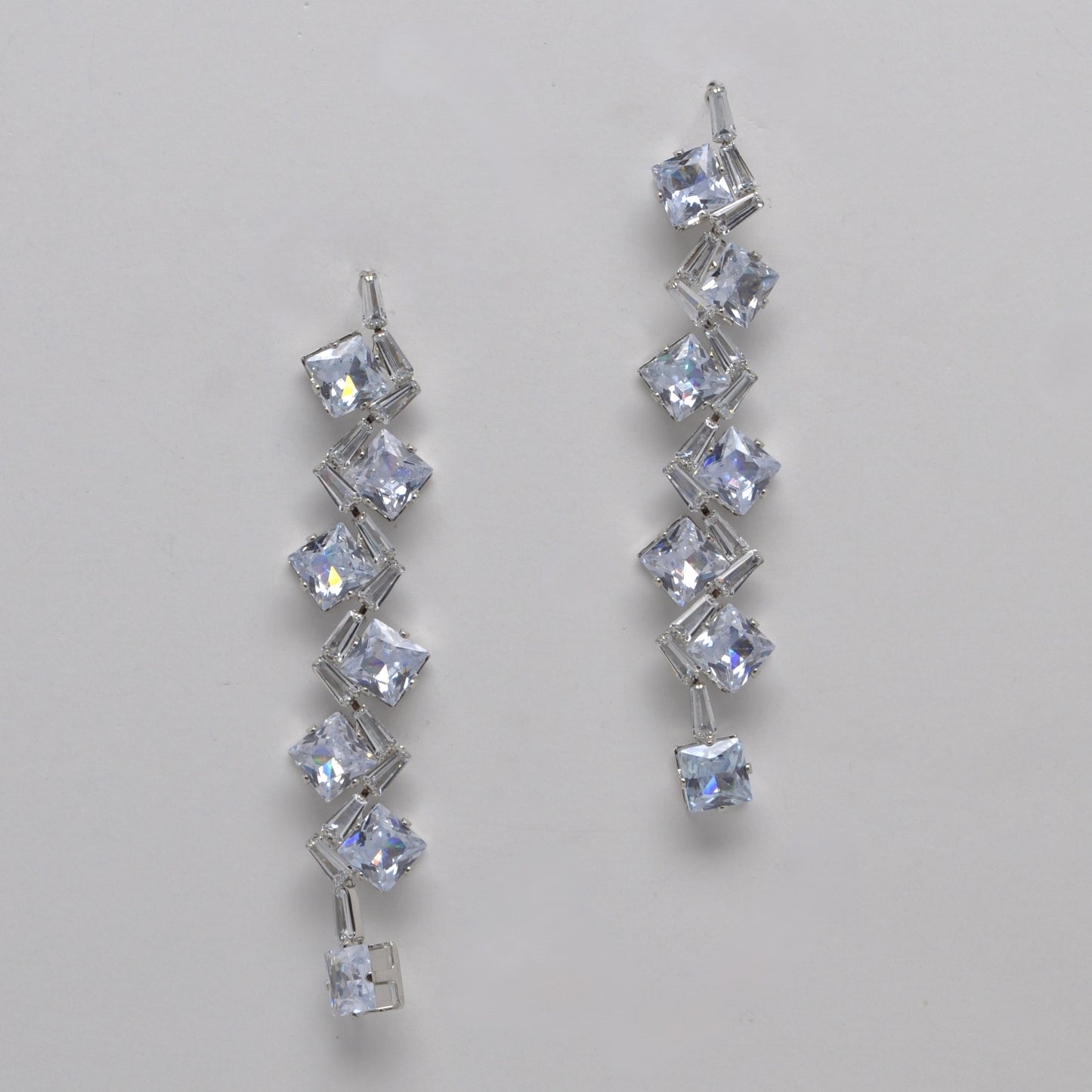 Cascading Baguette Earring-999 FORMAL - EARRING-FORMAL SOCIETY