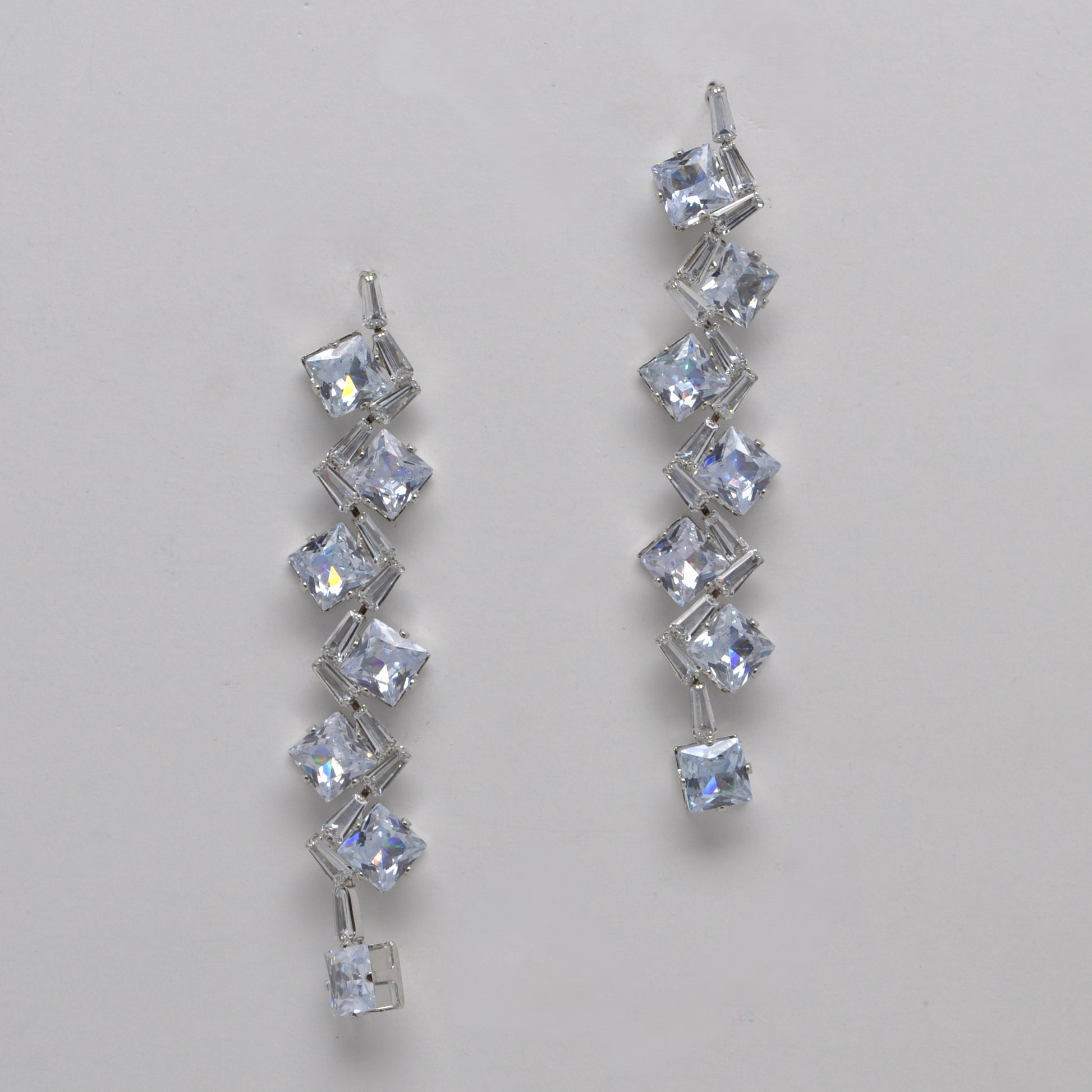 Cascading Baguette Earring-999 FORMAL - EARRING-FORMAL SOCIETY