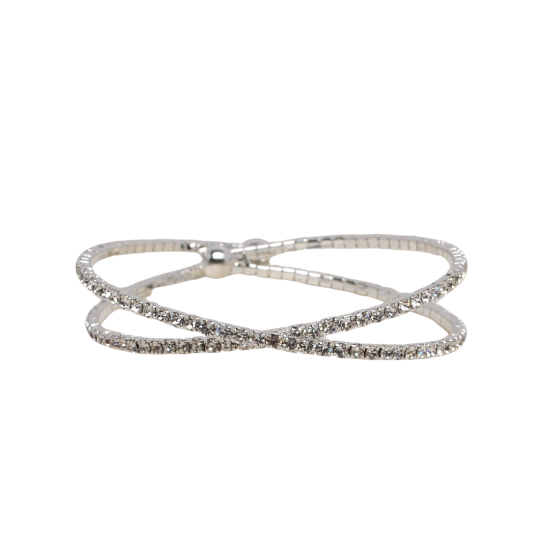 Crystal X Cuff Bracelet-610 ACCESSORIES - EARRING-FORMAL SOCIETY