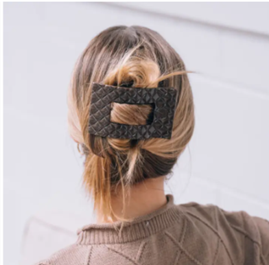 Flat Rectangle | Quilted Hair Clips