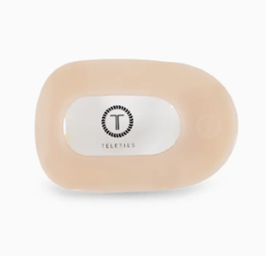 Round Flat Hair Clip | Almond Beige