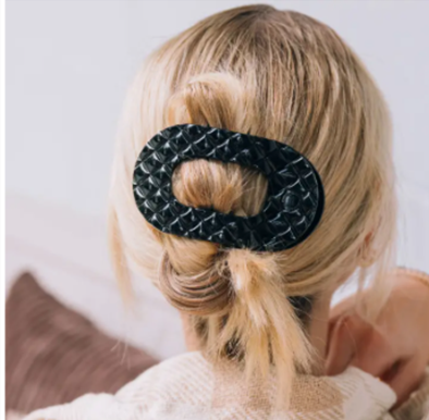 Flat Round | Quilted Hair Clips