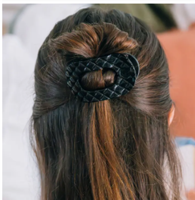 Flat Round | Quilted Hair Clips