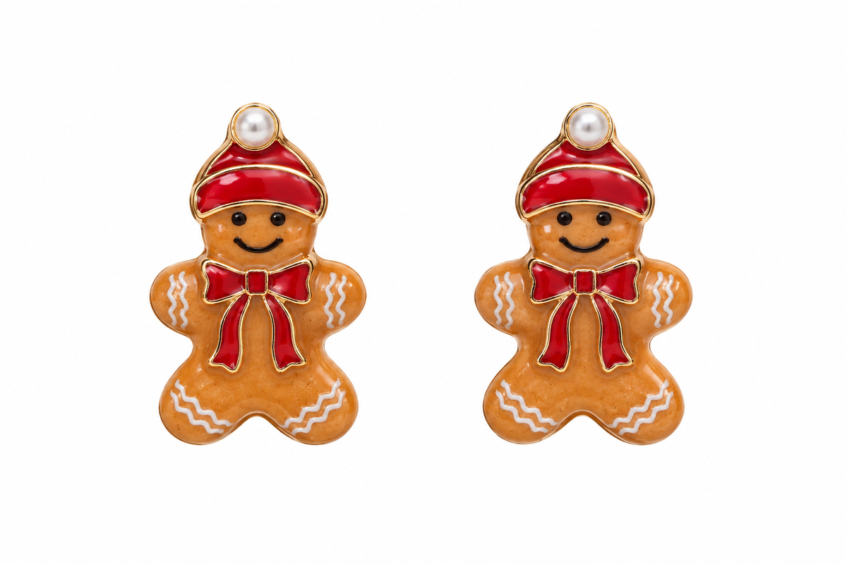 Gingerbread Man Earrings