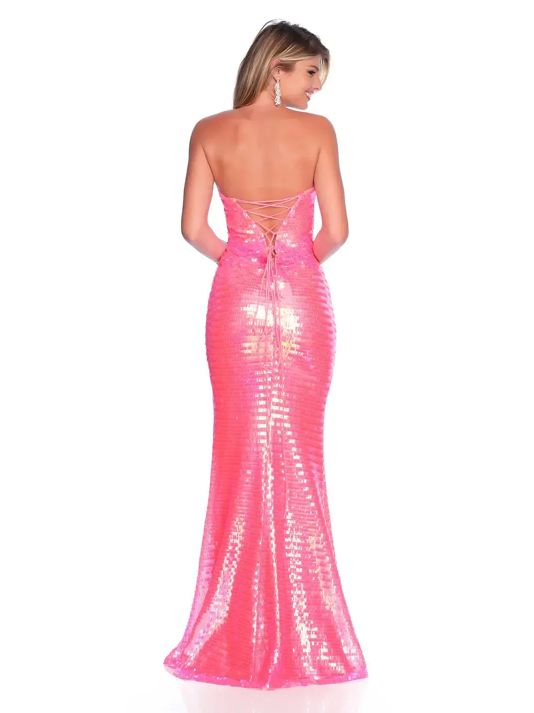 Hot Pink Sequin Prom Dress-999 FORMAL - PROM-FORMAL SOCIETY