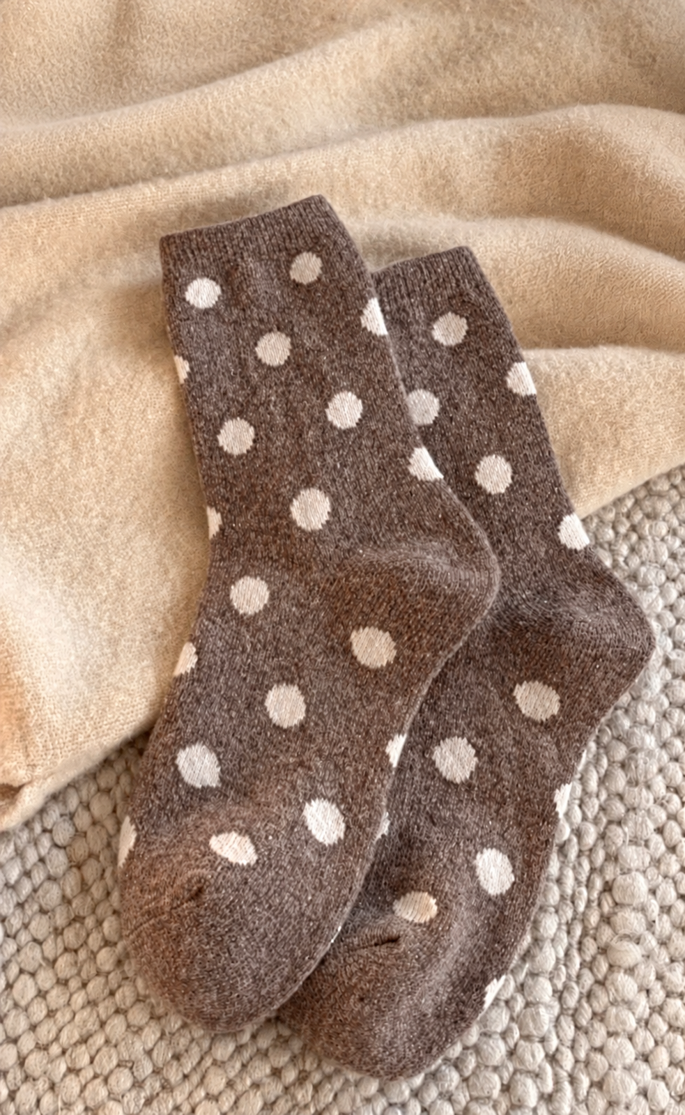 Color Black Polka Dot Socks