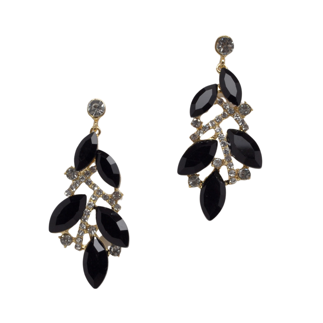 Jet Marquis Dangle Earring-610 ACCESSORIES - EARRING-FORMAL SOCIETY