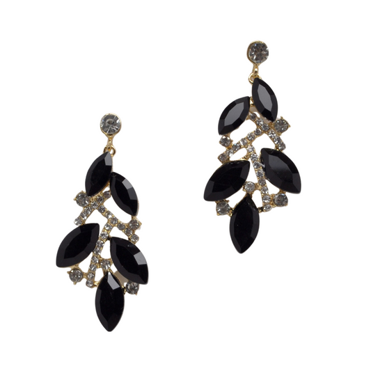 Jet Marquis Dangle Earring-610 ACCESSORIES - EARRING-FORMAL SOCIETY