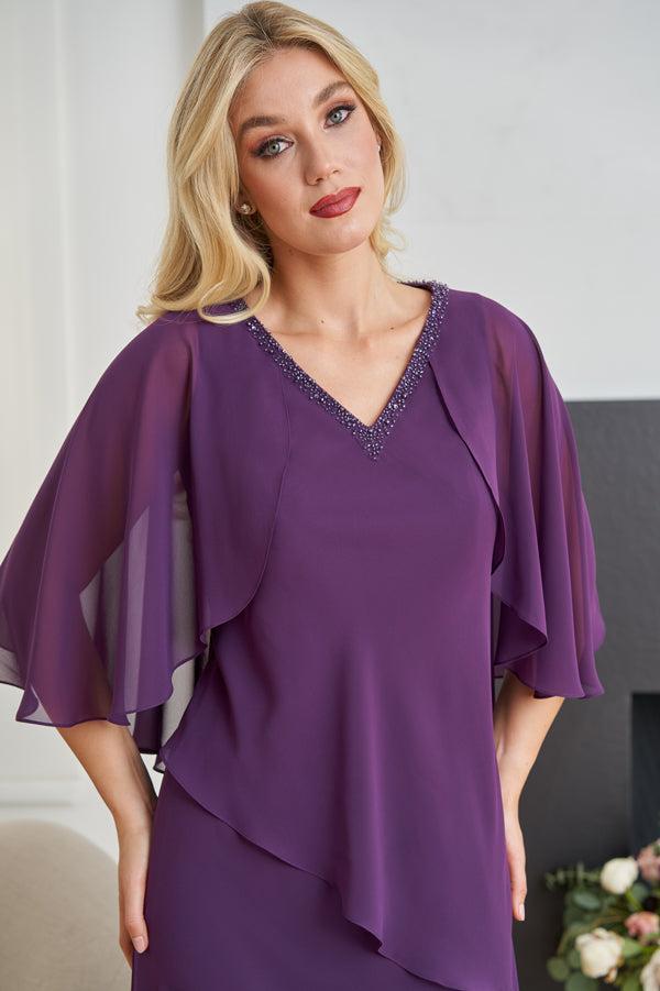 Lovely Tiffany Chiffon A-line Gown - K258066-999 FORMAL - MOB-FORMAL SOCIETY