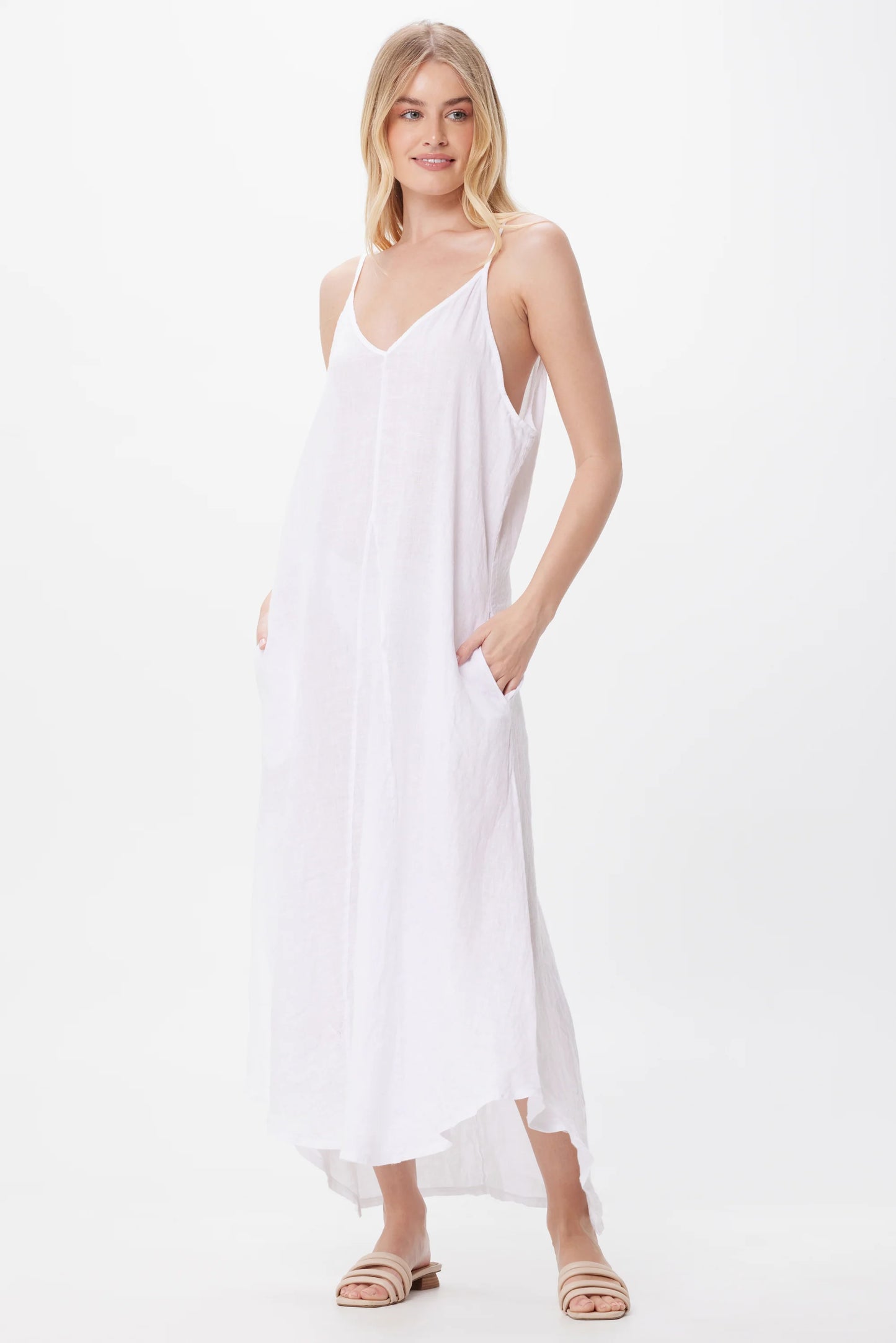 SHANIA LINEN DRESS-110 RTW DRESS - MAXI-FORMAL SOCIETY