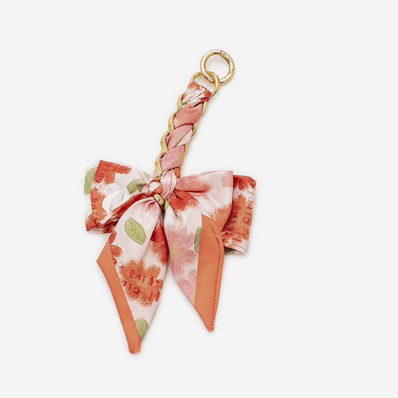 Handbag Bow Scarf Keychain