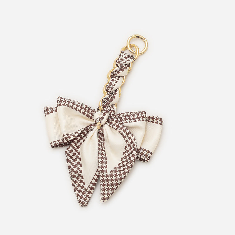 Handbag Bow Scarf Keychain