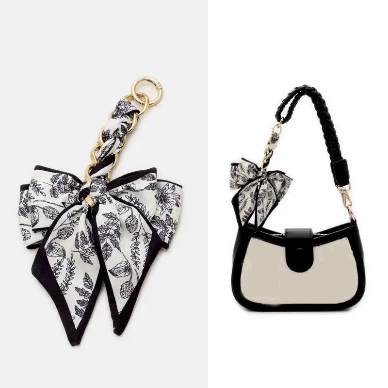 Handbag Bow Scarf Keychain