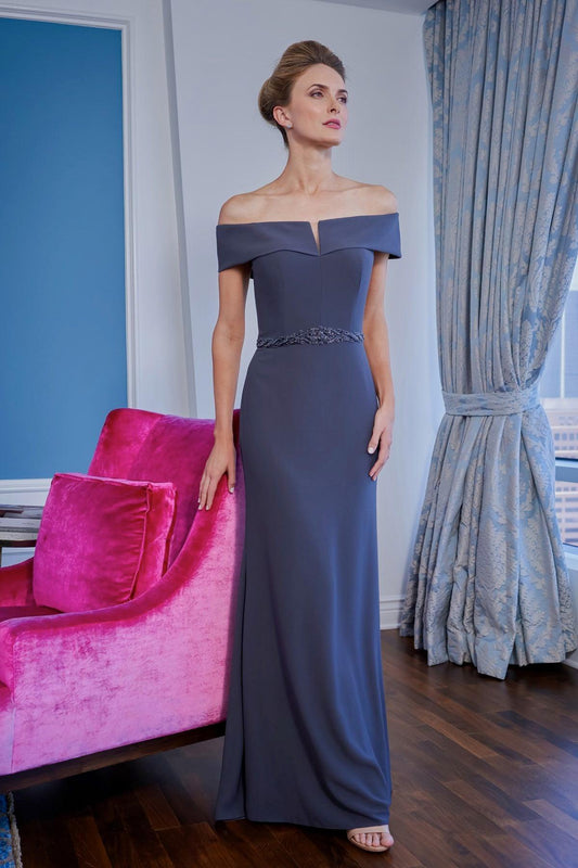 Stretch Soft Crepe Off-the-Shoulder MOB Gown K228003-999 FORMAL - MOB-FORMAL SOCIETY