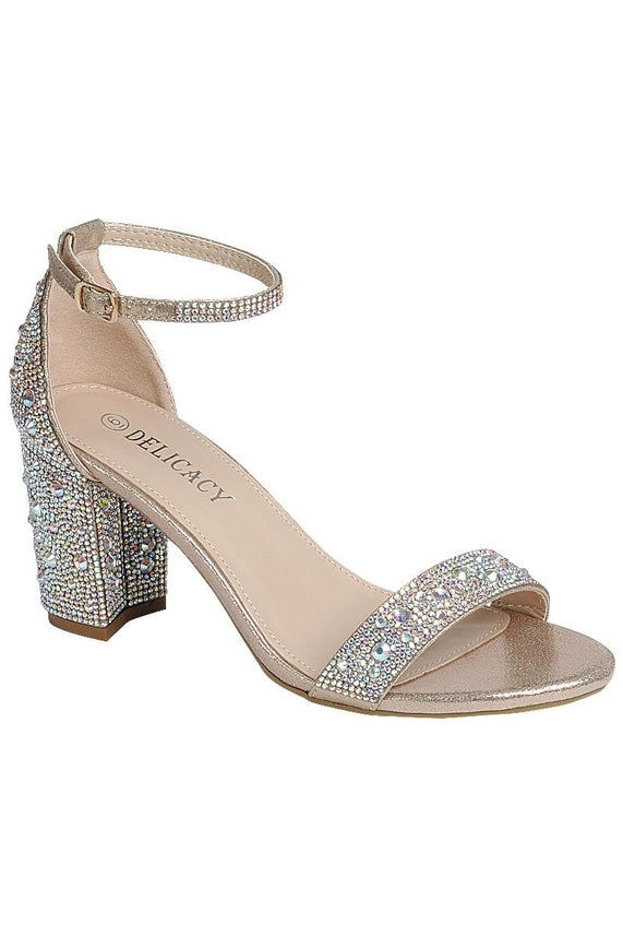 Cami Block Heel Dress Sandal - Gold AB