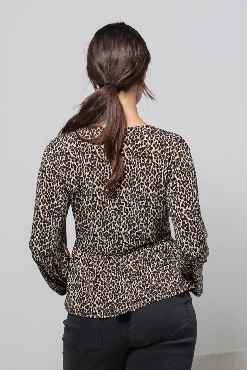 Long Sleeve Leopard Top