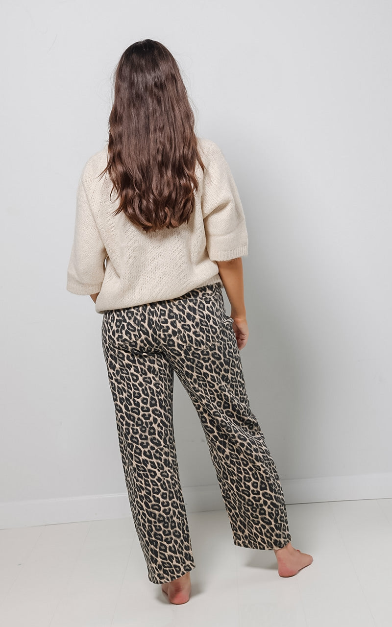High Rise Leopard Barrel