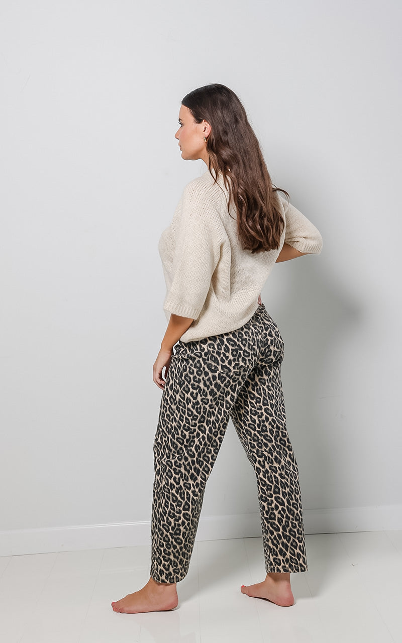 High Rise Leopard Barrel