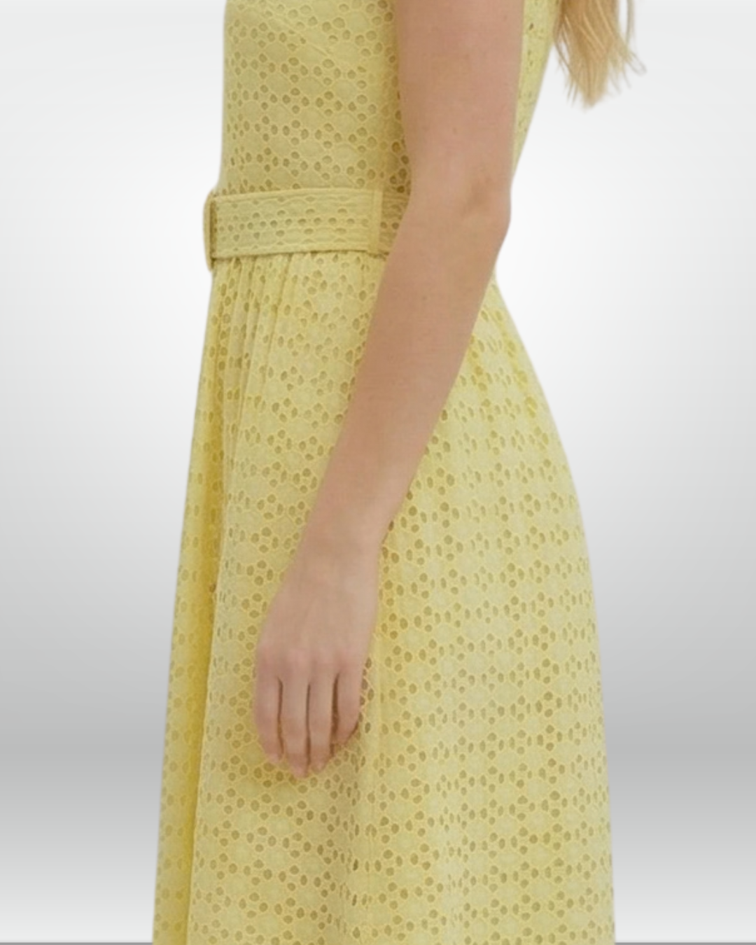 Yellow Eyelet Dress