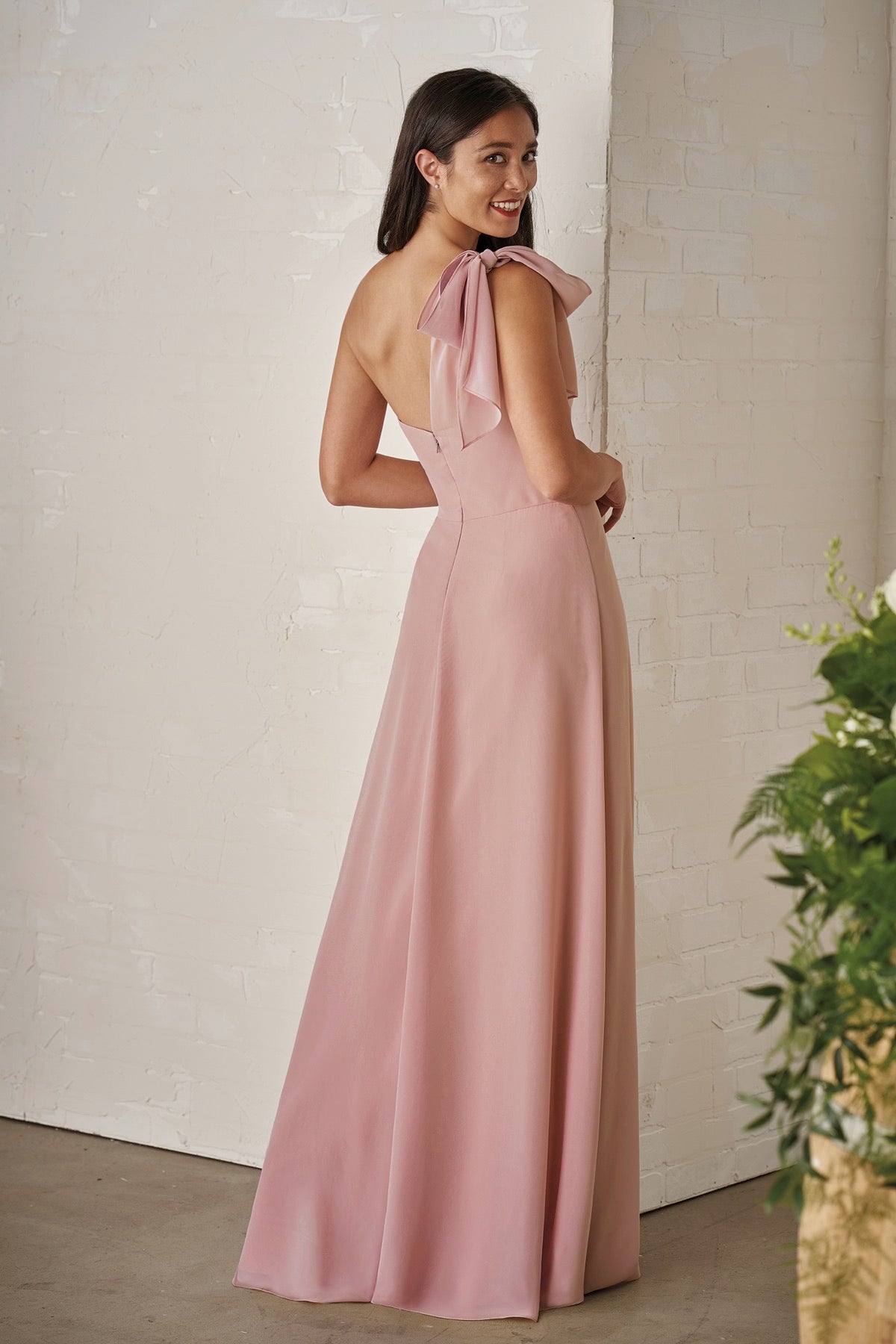 Custom Gown | Charlotte Chiffon one shoulder dress