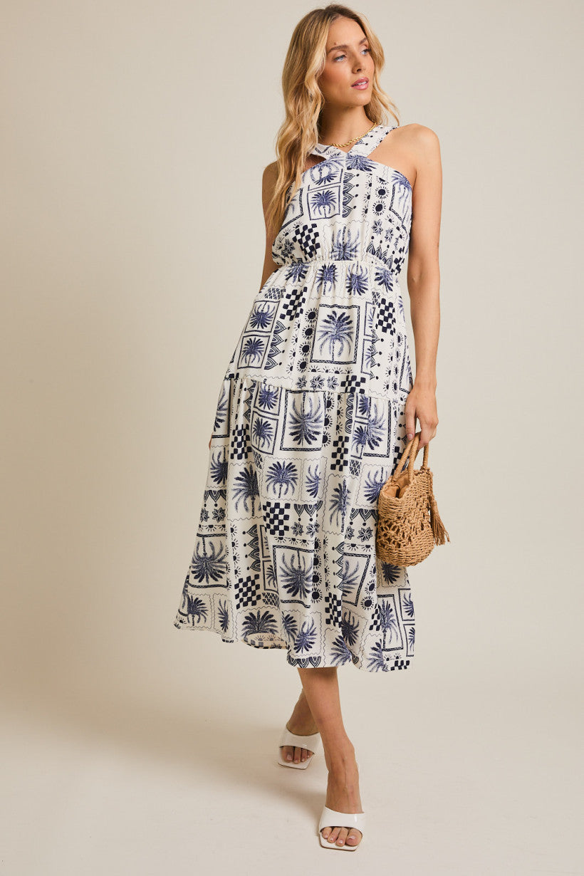 Abstract Print Dress