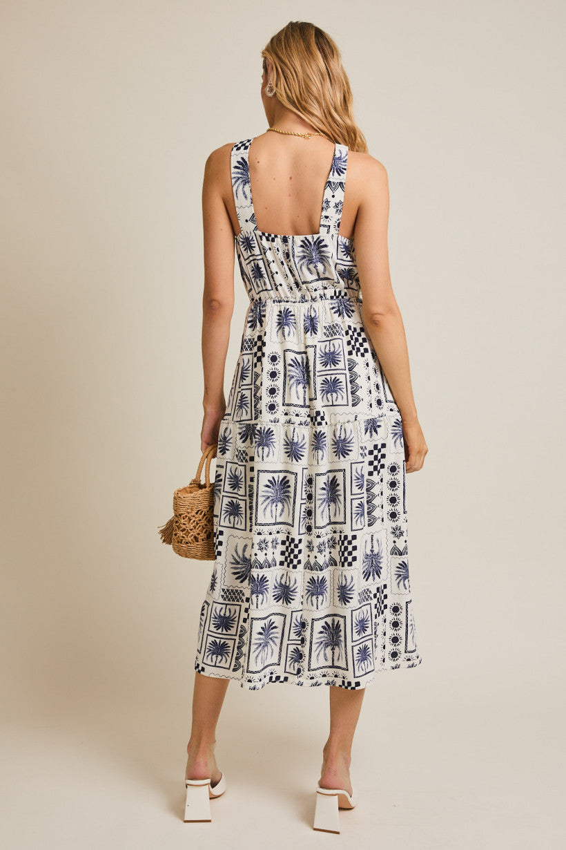 Abstract Print Dress