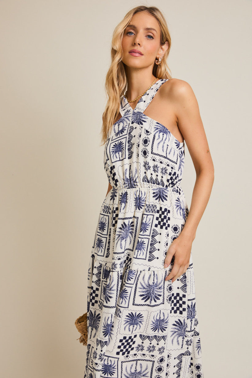 Abstract Print Dress