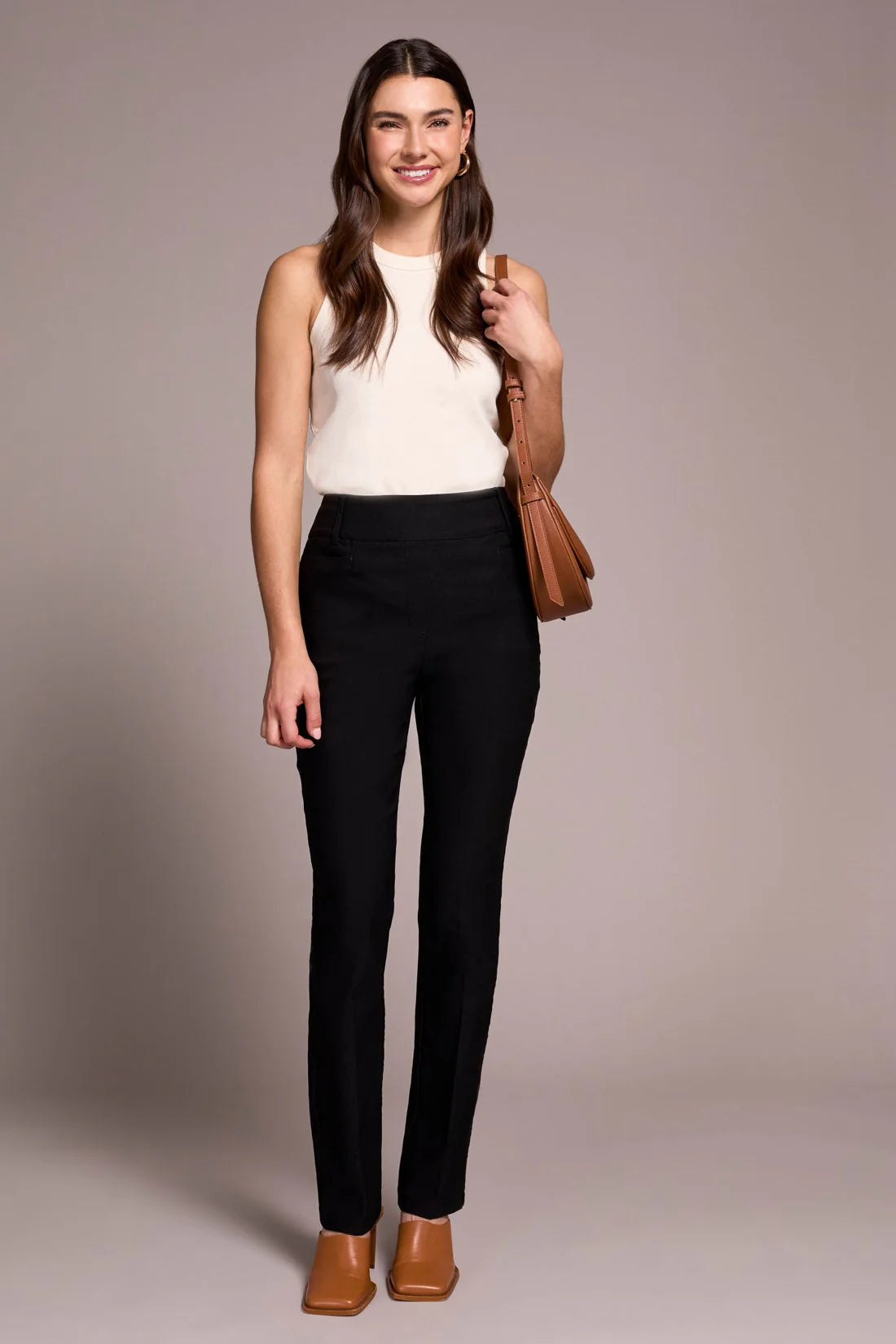 Flatten Pull On Black Pant